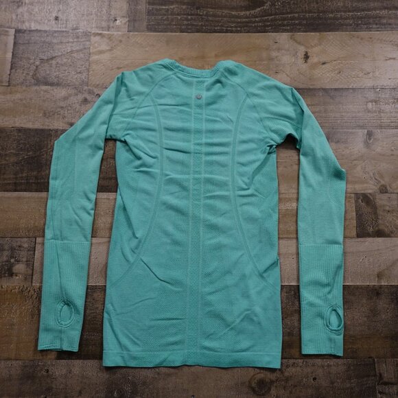 Lululemon Swiftly Tech Long Sleeve Crew Women’s Size 4 Mint Green Seamless Run - Picture 6 of 12